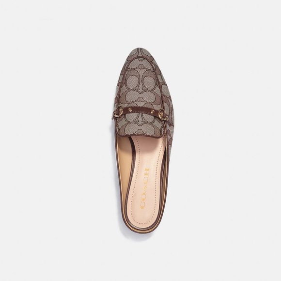 $129 *NEW* COACH Irene Mule Oak/Maple (8.5 & 9.5) - Picture 8 of 12
